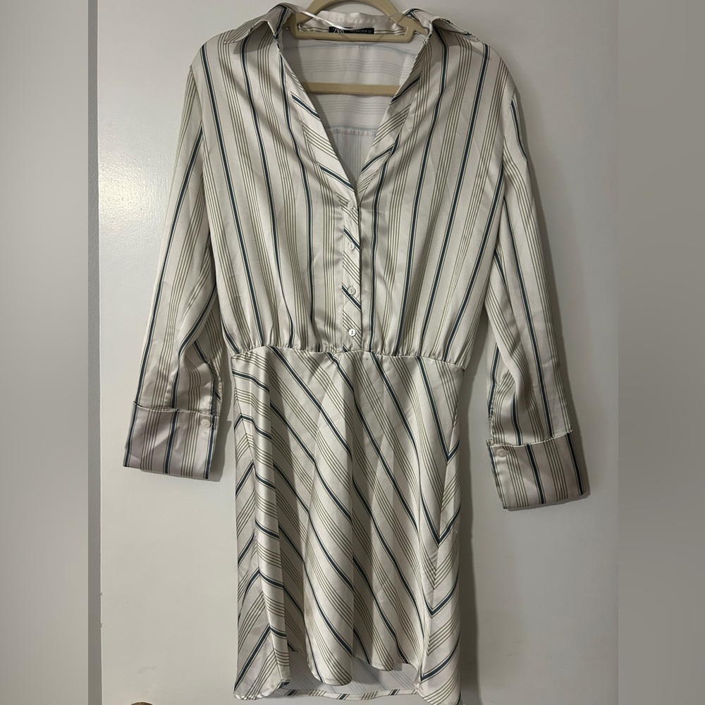 Striped Button-Up Dress
